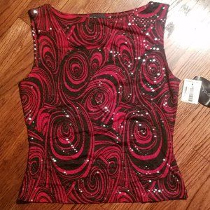 My Michelle Sleeveless Top Blouse L Red